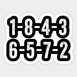 1-8-4-3-6-5-7-2 - Funny Firing Order Sticker